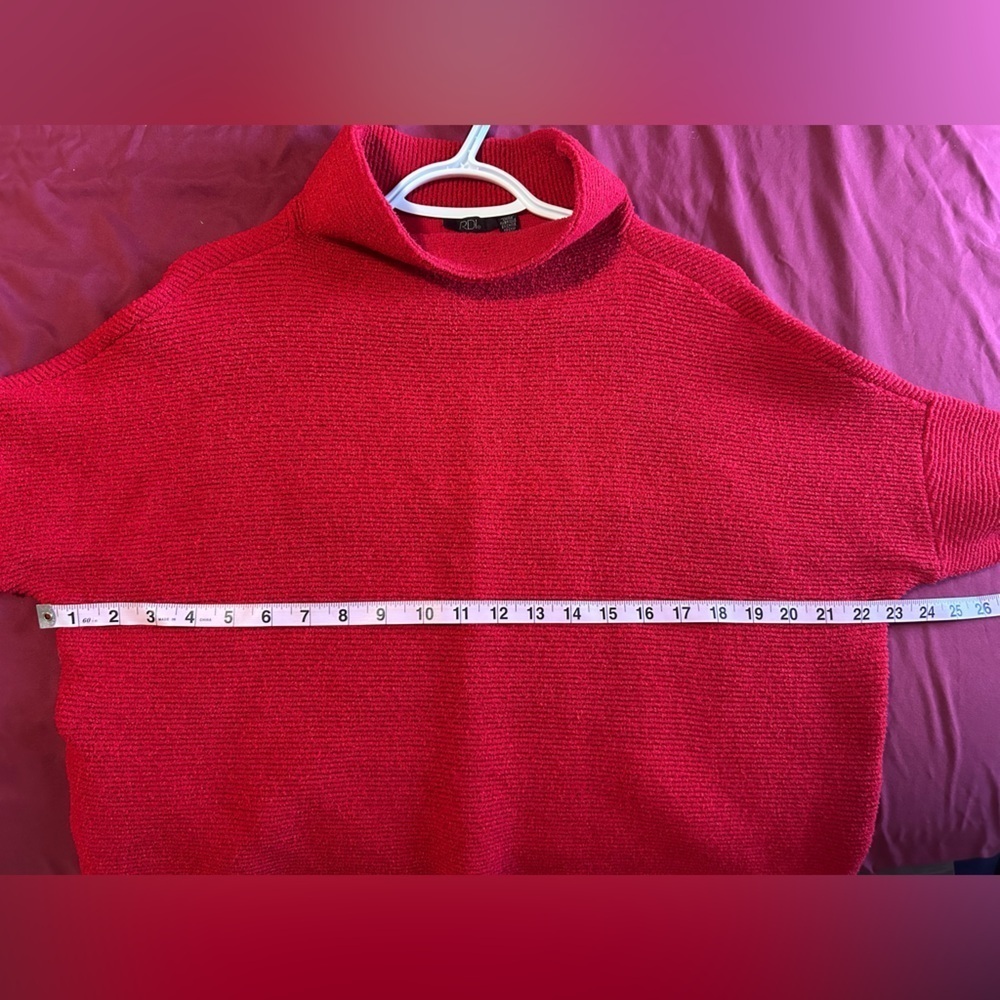 RDI Vibrant Red Drop Sweater Knit Sweater - Picture 7 of 8